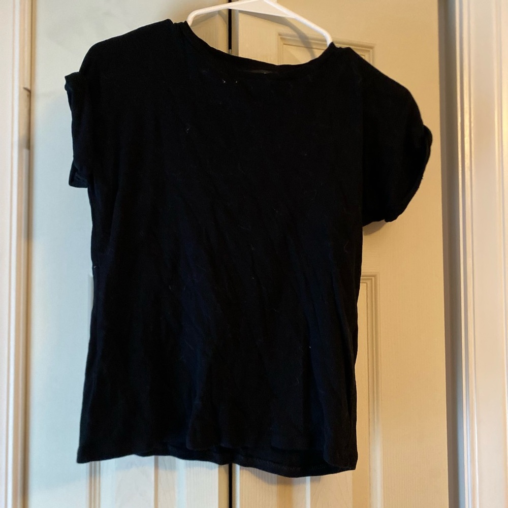 Zara Classic Black Short Sleeve Top